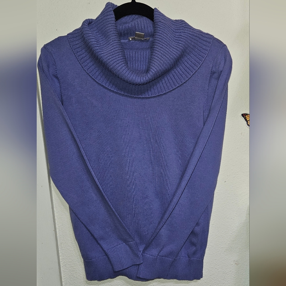 LOFT Women's Cowl Neck Sweater in Rich Purple